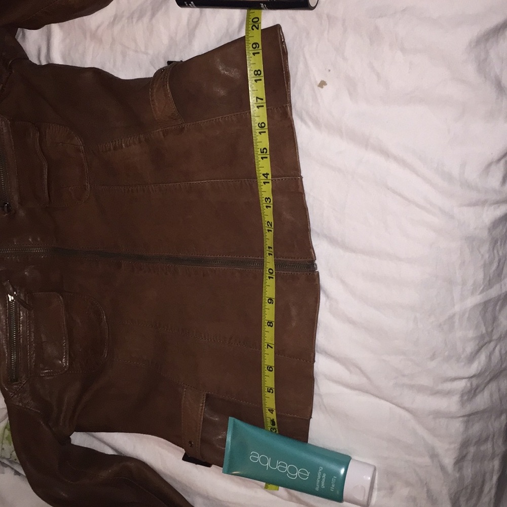 Brown/coñac leather jacket - Picture 7 of 8